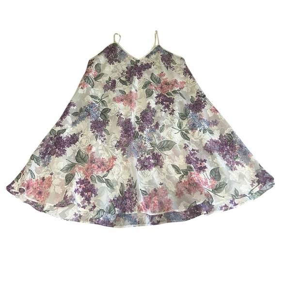 Vintage Other - Vintage LA Intimates Floral Slip Lingerie Sheer Floral Dress Size Small